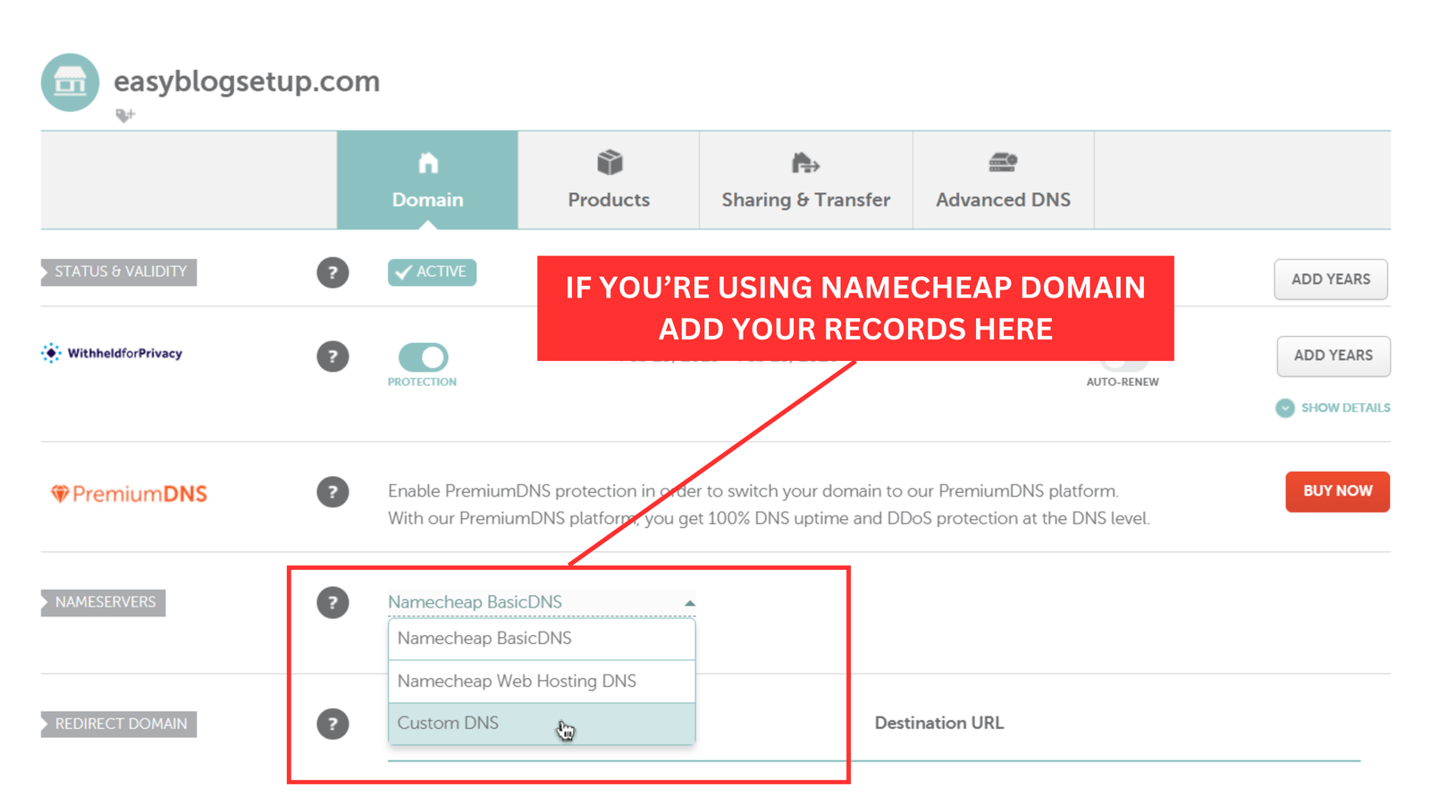 namecheap nameserver connect hostinger