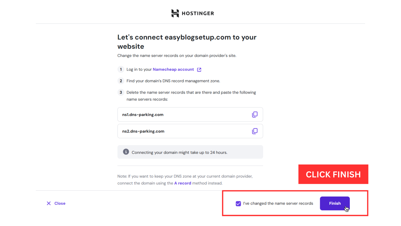 added hostinger nameservers