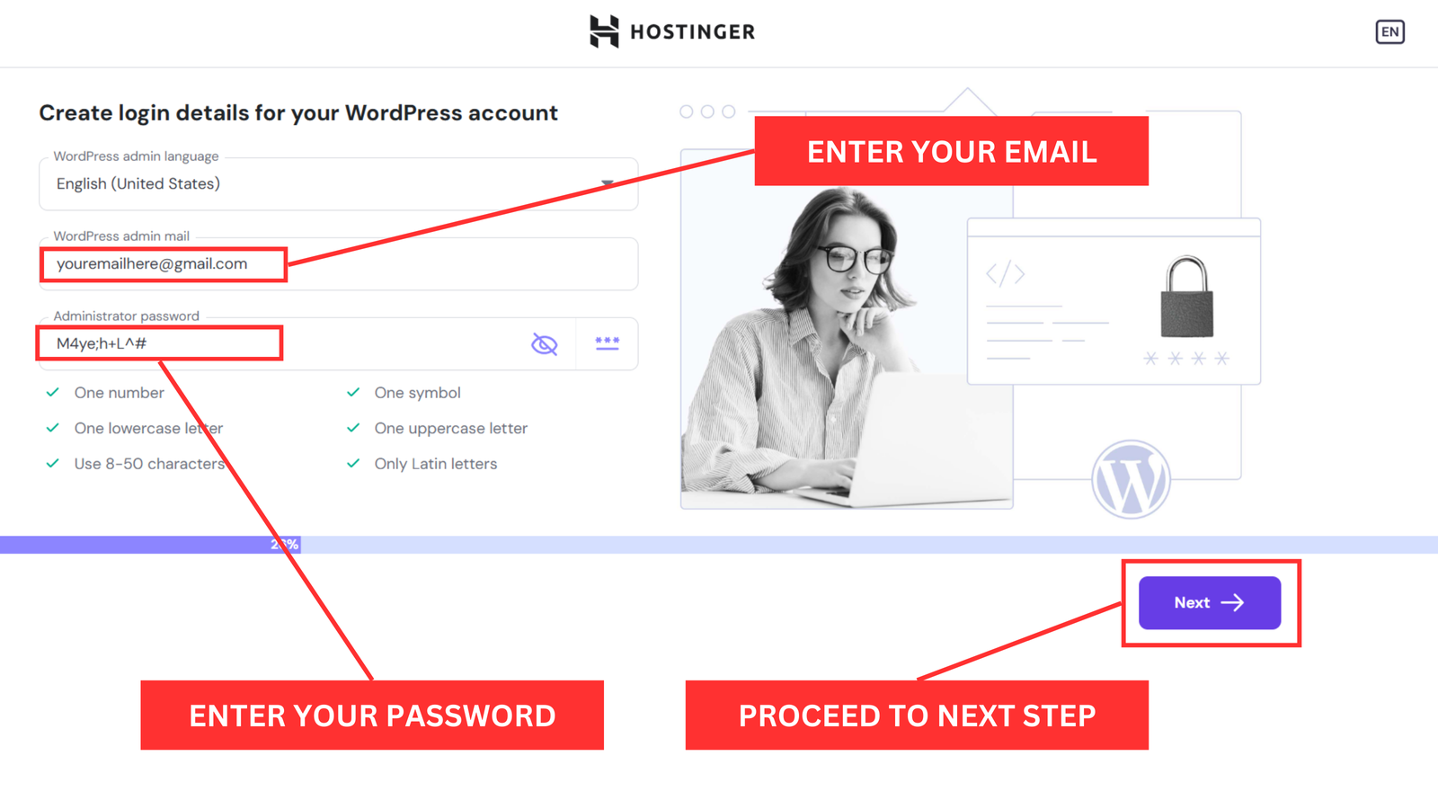 add wordpress details hostinger add wordpress details hostinger